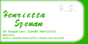 henrietta szeman business card