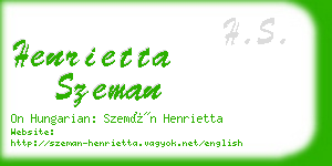 henrietta szeman business card